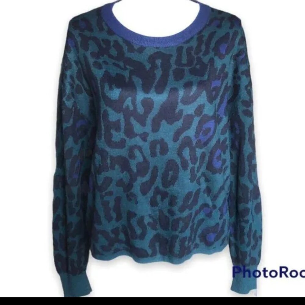 John + Jenn Fionne‎ Animal Print Sweater size M